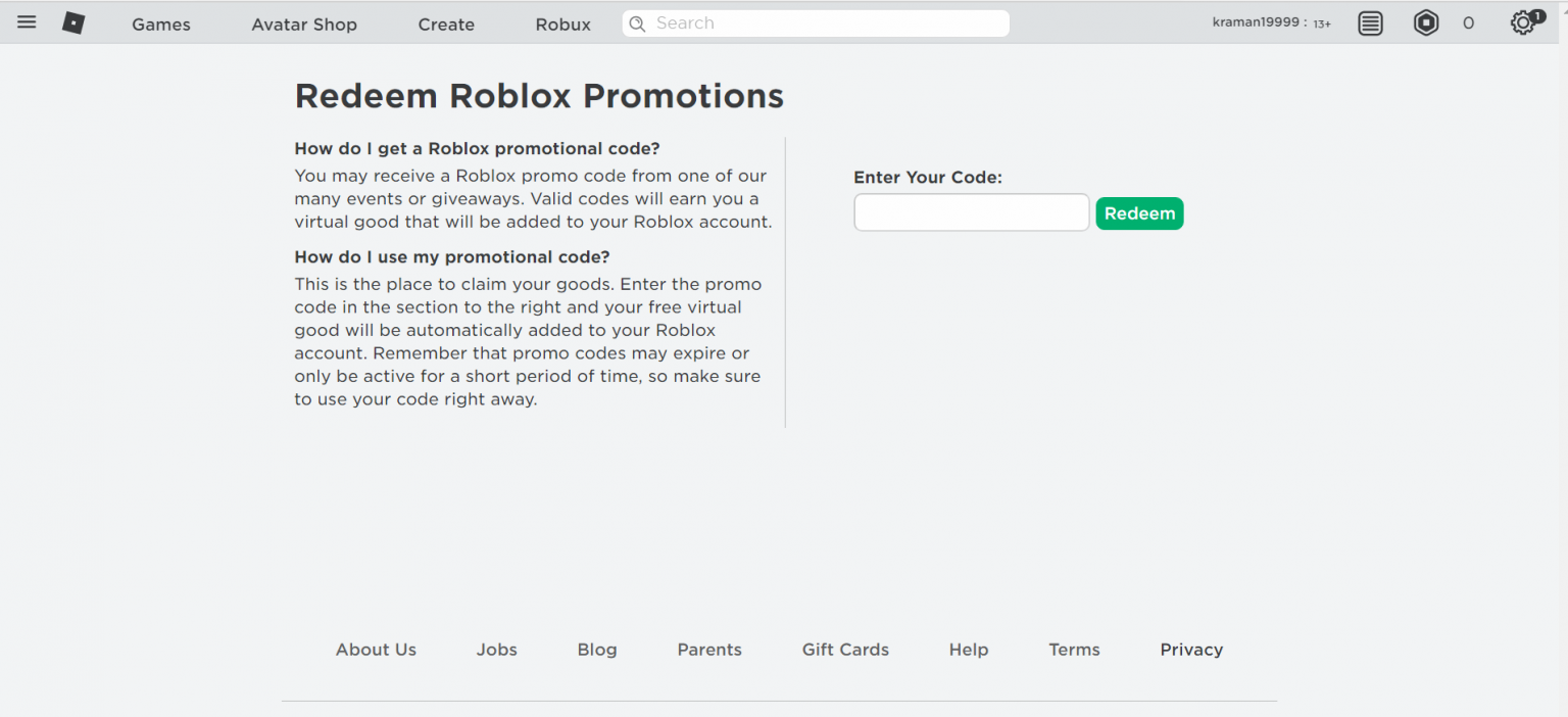 how to enter roblox promo codes how to enter roblox promo codes